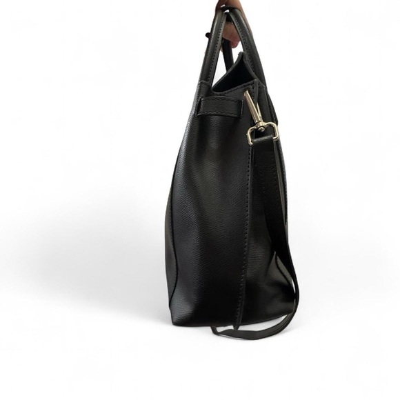 Lenny Bens Paris Black Leather Tote Made in Italy (loose screw-check last photo) - Picture 6 of 16